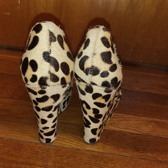 Steve madden leopard wedges leather pony hair heels - Picture 4 of 4